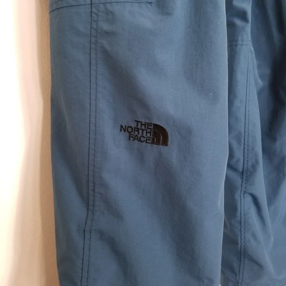 The North Face Men HyVent Ski Rain Pants Sz M TealCargo‎ Pockets Outdoor Lined